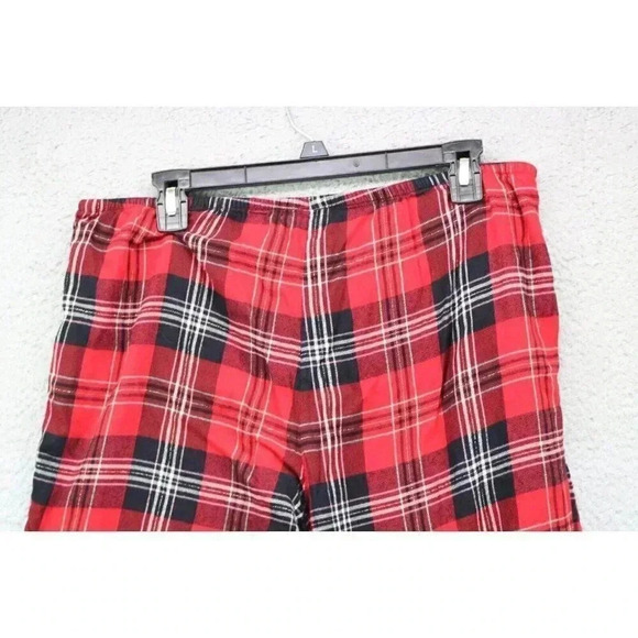 Victoria's Secret Red Plaid Pajama Pants-Size Medium-Drawstring-Pockets - Picture 7 of 7